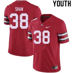 Youth Ohio State Buckeyes #38 Bryson Shaw Red Nike NCAA College Football Jersey High Quality HID5144XL